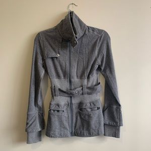Lululemon Grey Herringbone Full Metal Jacket